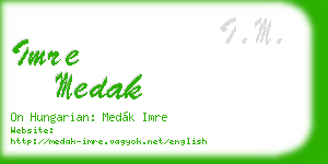 imre medak business card